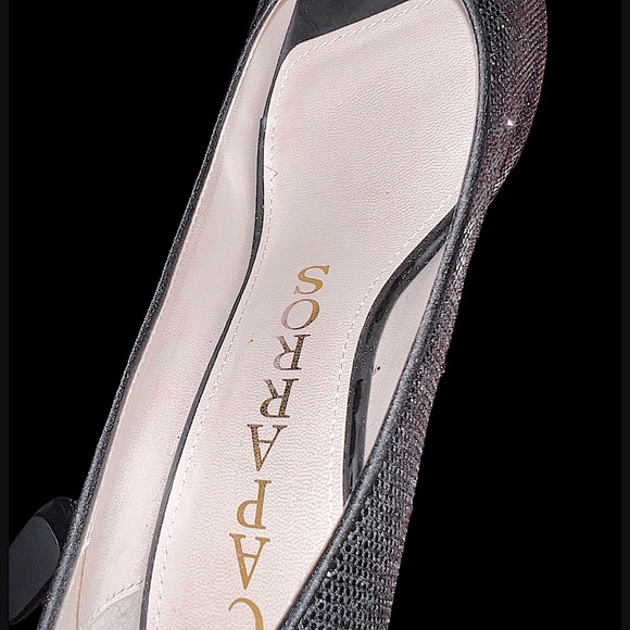 Women's Black Metallic Caparros Denver Pumps/Heels - Picture 10 of 14